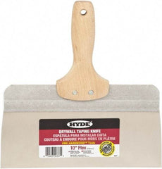 Hyde Tools - 10" Wide Flexible Blade Stainless Steel Joint Knife - Flexible, Hardwood Handle - A1 Tooling