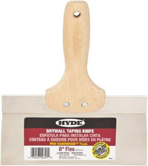 Hyde Tools - 8" Wide Flexible Blade Stainless Steel Joint Knife - Flexible, Hardwood Handle - A1 Tooling