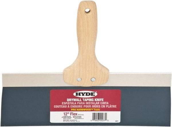 Hyde Tools - 12" Wide Flexible Blade Steel Joint Knife - Flexible, Hardwood Handle - A1 Tooling