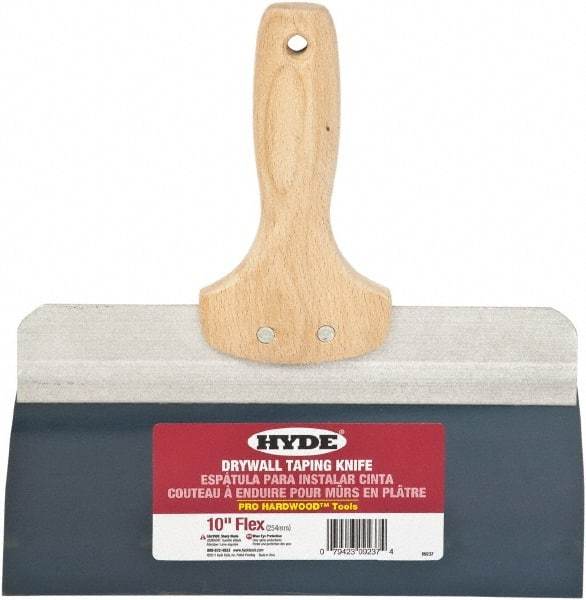 Hyde Tools - 10" Wide Flexible Blade Steel Joint Knife - Flexible, Hardwood Handle - A1 Tooling