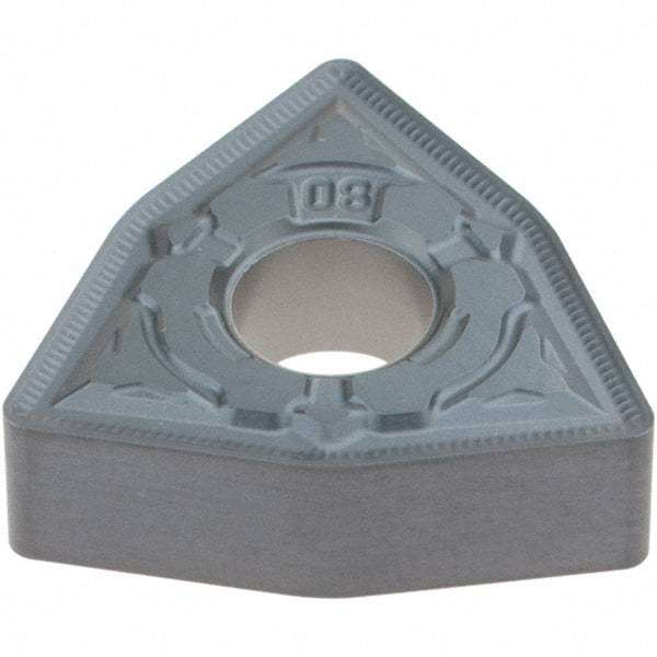 Tungaloy - WNMG432 HRM Grade AH8005 Carbide Turning Insert - AlTiN Finish, 80° Trigon, 1/2" Inscr Circle, 3/16" Thick, 1/32" Corner Radius - A1 Tooling