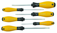 6 Piece - SoftFinish® Cushion Grip Screwdriver Set - #30292 - Includes: Slotted 3.0 - 5.5mm & Phillips #0 - 2 ESD Safe - A1 Tooling