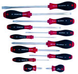 12 Piece - SoftFinish® Cushion Grip Screwdriver Set - #30297 - Includes: Slotted 3.0 - 10.0mm Phillips #0 - 3 - A1 Tooling