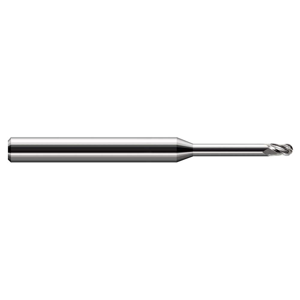 Harvey Tool - 1/4" Diam, 3/8" LOC, 3 Flute Solid Carbide Ball End Mill