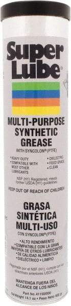 Synco Chemical - 14.1 oz Cartridge Synthetic Lubricant w/PTFE General Purpose Grease - Translucent White, Food Grade, 450°F Max Temp, NLGIG 000, - A1 Tooling