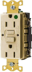 Hubbell Wiring Device-Kellems - 1 Phase, 5-15R NEMA, 125 VAC, 15 Amp, GFCI Receptacle - 2 Pole, Back and Side Wiring, Hospital Grade - A1 Tooling