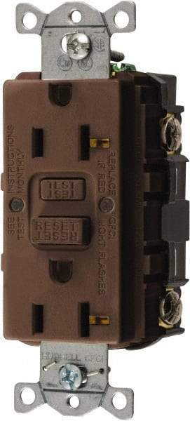 Hubbell Wiring Device-Kellems - 1 Phase, 5-20R NEMA, 125 VAC, 20 Amp, GFCI Receptacle - 2 Pole, Back and Side Wiring, Commercial Grade - A1 Tooling