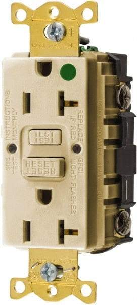 Hubbell Wiring Device-Kellems - 1 Phase, 5-20R NEMA, 125 VAC, 20 Amp, GFCI Receptacle - 2 Pole, Back and Side Wiring, Hospital Grade - A1 Tooling