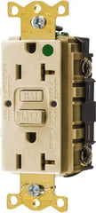 Hubbell Wiring Device-Kellems - 1 Phase, 5-20R NEMA, 125 VAC, 20 Amp, GFCI Receptacle - 2 Pole, Back and Side Wiring, Hospital Grade - A1 Tooling