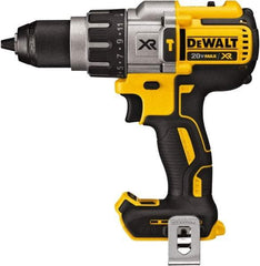 DeWALT - 20 Volt 1/2" Metal Ratcheting Chuck Cordless Hammer Drill - 0 to 38,250 BPM, 0 to 450, 0 to 1,300 & 0 to 2,000 RPM, Reversible - A1 Tooling