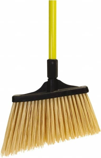 O-Cedar - 13" Wide, Yellow PET Bristles, 48" Fiberglass Handle, Angled Broom - 48 Inch Handle Length - A1 Tooling