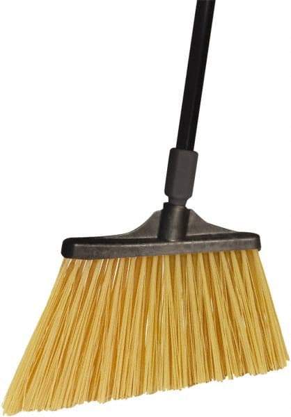 O-Cedar - 13" Wide, Beige Polypropylene Bristles, 54" Metal Handle, Angled Broom - 54 Inch Handle Length - A1 Tooling