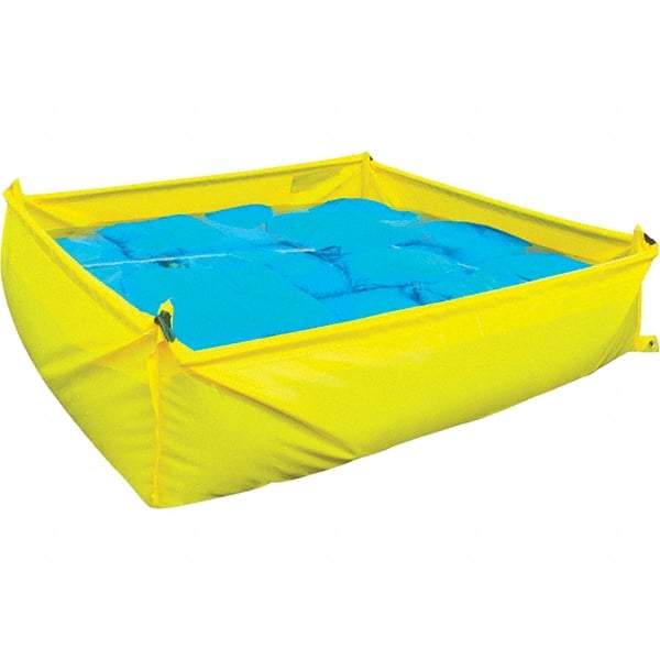 UltraTech - 48" Long x 14" High x 48" Wide Staging Pool - Yellow Polyethylene, For Spill Containment - A1 Tooling