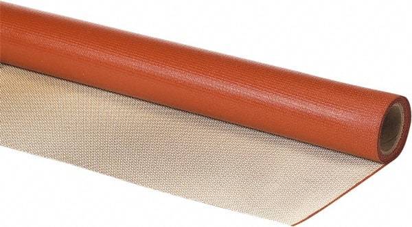 Auburn Mfr - 3' Wide x 0.047" Thick Silica Welding Cloth Roll - Red & Tan - A1 Tooling