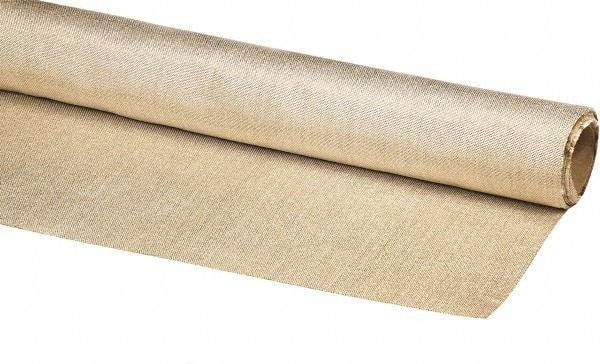 Auburn Mfr - 5' Wide x 0.036" Thick Fiberglass Welding Cloth Roll - Tan - A1 Tooling