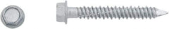 Powers Fasteners - 1/4" Diam, 6" Length Under Head, Hex Drive, Concrete Screw & Masonry Fastener - Stainless Steel, Perma-Seal Finish, Includes 3/8" Hex Bit - A1 Tooling