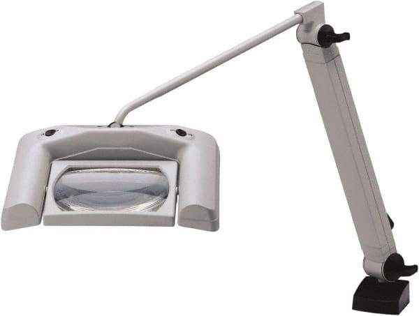 Waldmann Lighting - 35 Inch, Articulated, Clamp Mounted, LED, White, Magnifying Task Light - 13.20 Watt, 120 Volt, 1.75x Magnification, 165mm Wide - A1 Tooling