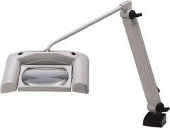 Waldmann Lighting - 35 Inch, Articulated, Clamp Mounted, LED, White, Magnifying Task Light - 13.20 Watt, 120 Volt, 1.75x Magnification, 165mm Wide - A1 Tooling