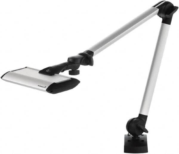 Waldmann Lighting - 40 Inch, Articulated, Clamp Mounted, LED, Silver, General Purpose Task Light - 14 Watt, 100 to 240 Volt, Nonmagnifying - A1 Tooling