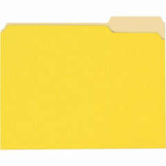 Universal One - 8-1/2 x 11", Letter Size, Yellow, File Folders with Top Tab - 11 Point Stock, 1/3 Tab Cut Location - A1 Tooling