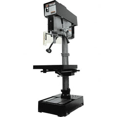 Jet - 10-7/16" Swing, Variable Speed Pulley Drill Press - Variable Speed, 2 hp, Three Phase - A1 Tooling