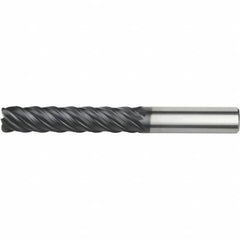 Kennametal - 25mm, 5 Flute, Single End, Solid Carbide, 6mm Corner Radius End Mill - 150mm OAL, Right Hand Flute, 75mm LOC, Right Hand Cut - A1 Tooling