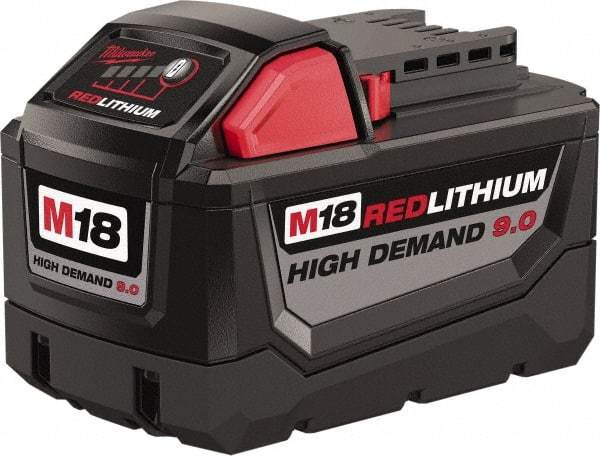 Milwaukee Tool - 18 Volt Lithium-Ion Power Tool Battery - 9 Ahr Capacity, Series M18 XC RED - A1 Tooling