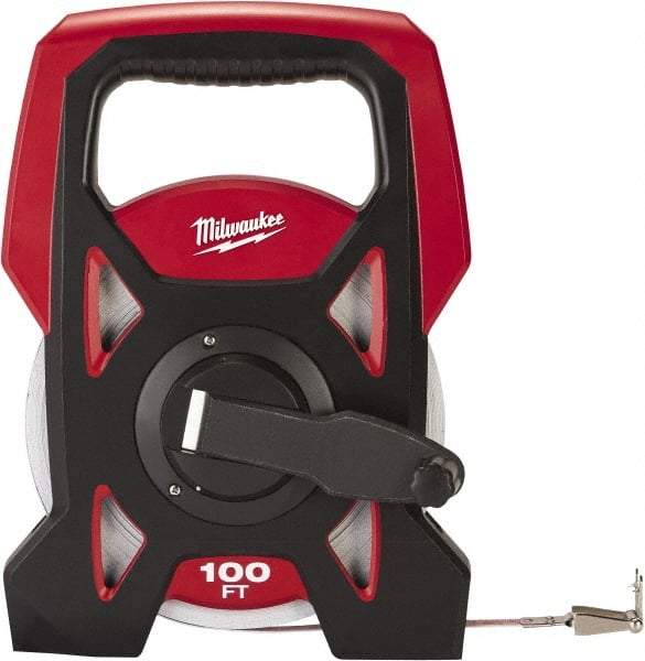 Milwaukee Tool - 100' x 3/8" Tape Measure - 1/16" Graduation - A1 Tooling