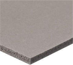 Value Collection - 1/2" Thick x 1/2" Wide x 6' Long Gray Closed Cell Silicone Foam Rubber Roll - Stock Length, Adhesive Back, -60°F to 400°F - A1 Tooling