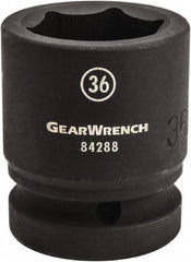 GearWrench - 1" Drive 60mm Standard Impact Socket - 6 Points, 3-20/43" OAL - A1 Tooling