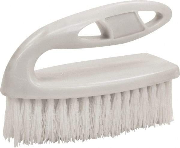 O-Cedar - 1" Bristle Length, Polypropylene Scrub Brush - 6" Long x 3" Wide Head, 6" OAL, White, Plastic Block - A1 Tooling