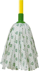 O-Cedar - White & Green Deck Mop - 4-1/2" Long x 3" Wide Head, 48" Long Handle, Rayon/Polyester Head - A1 Tooling