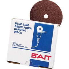 Sait - 7" Diam 7/8" Hole 50 Grit Fiber Disc - Aluminum Oxide, 7,000 Max RPM - A1 Tooling