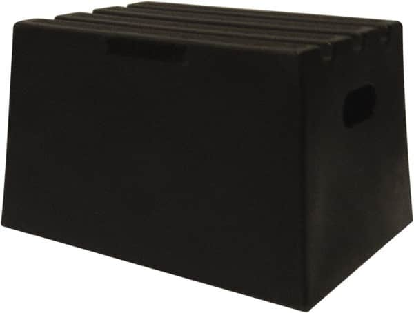 Diversified Plastics - 11-3/4" High x 13-5/8" Wide x 19-1/4" Deep, Black Step Stool - 500 Lb Capacity - A1 Tooling