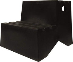 Diversified Plastics - 19-1/2" High x 18-1/8" Wide x 24-1/2" Deep, Black Step Stool - 500 Lb Capacity - A1 Tooling