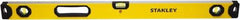 Stanley - Magnetic 48" Long 3 Vial Box Beam Level - Aluminum, Yellow, 1 Level & 2 Plumb Vials - A1 Tooling