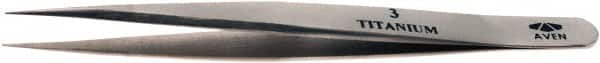 Aven - 4-7/8" OAL 3 Precision Tweezers - Fine Straight Point - A1 Tooling