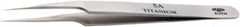 Aven - 4-1/2" OAL 5-SA Precision Tweezers - Straight, High Precision Tips - A1 Tooling