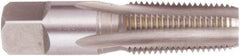 Regal Cutting Tools - 1/8-27 NPT Thread, 4 Flute Standard Pipe Tap - 2-1/8" OAL, 3/4" Thread Length, 5/16" Shank Diam, Bright Finish, High Speed Steel - Exact Industrial Supply