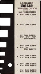 Loos & Co. - 1/32 to 3/16 Inch Range, Wire and Sheet Metal Gage - Use with Cable Sleeve Swaging - A1 Tooling