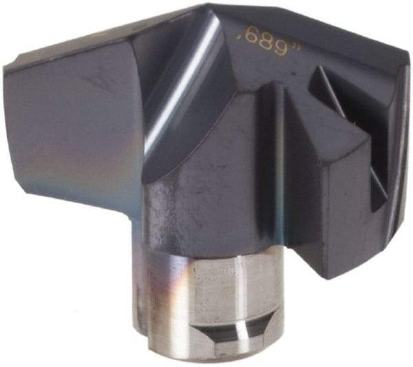 Iscar - Series ICM, 17.5mm Diam Grade IC907 140° Replaceable Drill Tip - Carbide, TiAlN/TiN Finish, 17 Seat Size - A1 Tooling