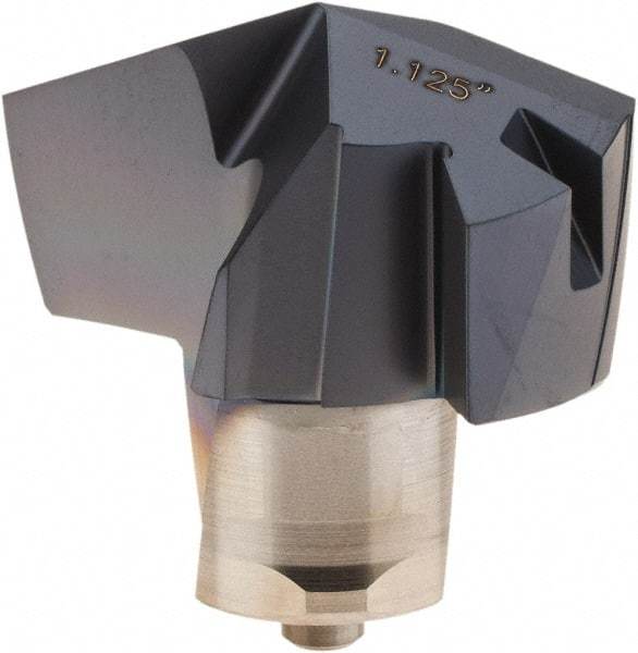 Iscar - Series ICP, 28.58mm Diam Grade IC908 140° Replaceable Drill Tip - Carbide, TiAlN Finish, 28 Seat Size - A1 Tooling