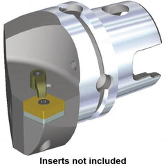 Kennametal - Left Hand Cut, Size KM80, CN.. Insert Compatiblity, Internal or External Modular Turning & Profiling Cutting Unit Head - 53mm Ctr to Cutting Edge, 70mm Head Length, Through Coolant, Series M-Clamping - A1 Tooling