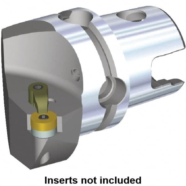 Kennametal - Left Hand Cut, Size KM50, RN.. Insert Compatiblity, Internal or External Modular Turning & Profiling Cutting Unit Head - 35mm Ctr to Cutting Edge, 50mm Head Length, Through Coolant, Series M-Clamping - A1 Tooling