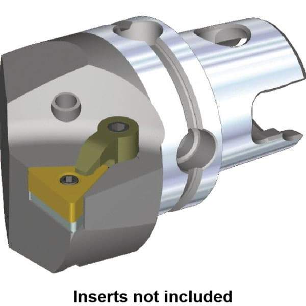 Kennametal - Left Hand Cut, Size KM40, TN.. Insert Compatiblity, Internal or External Modular Turning & Profiling Cutting Unit Head - 27mm Ctr to Cutting Edge, 40mm Head Length, Through Coolant, Series M-Clamping - A1 Tooling