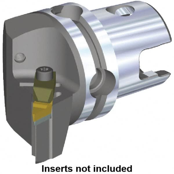 Kennametal - Left Hand Cut, Size KM50, V.GR.. Insert Compatiblity, Modular Turning & Profiling Cutting Unit Head - 35mm Ctr to Cutting Edge, 50mm Head Length, Through Coolant, Series Top Notch - A1 Tooling