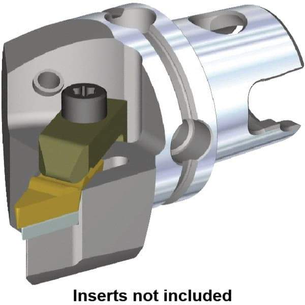 Kennametal - V.GR.. Insert, 50mm Head Length, Modular Grooving Cutting Unit Head - Left Hand Cut, System Size KM40, Through Coolant, Series Top Notch - A1 Tooling