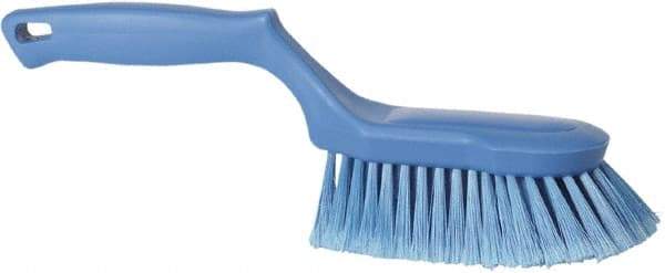 Vikan - 2" Bristle Length, Polyester Wash Brush - 5-13/16" Long x 5" Wide Head, 13-1/2" OAL, Blue, Polypropylene Block - A1 Tooling