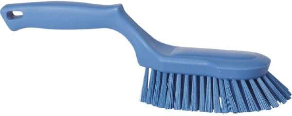 Vikan - 1-1/2" Bristle Length, Polyester Scrub Brush - 5-5/8" Long x 5" Wide Head, 13-1/2" OAL, Blue, Polypropylene Block - A1 Tooling