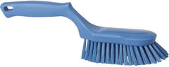 Vikan - 1-1/2" Bristle Length, Polyester Scrub Brush - 5-5/8" Long x 5" Wide Head, 13-1/2" OAL, Blue, Polypropylene Block - A1 Tooling